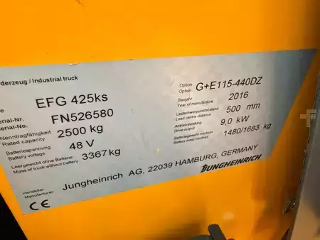 Elektro čtyřkolový VZV 2016  Jungheinrich EFG 425ks SP G+E 115-440 DZ (6)