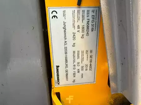 Sähkö - 4 pyör 2018  Jungheinrich EFG 316k SP GE 100-440 DZ (3)