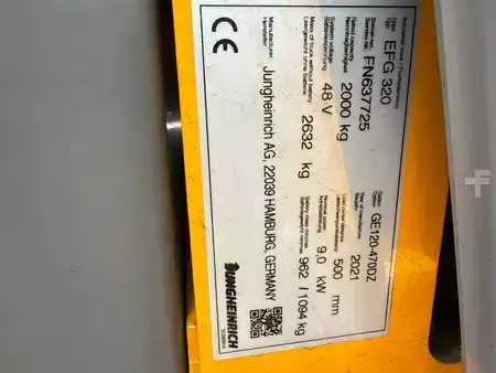 Elektro čtyřkolový VZV 2021  Jungheinrich EFG 320 SP GE 120-470 DZ (12)