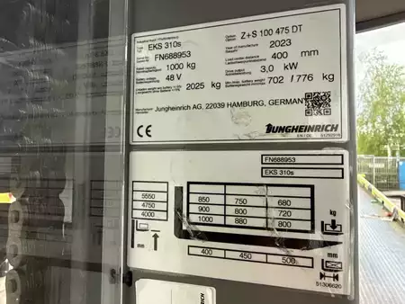 Horizontální vychystávací vozík 2023  Jungheinrich EKS 310s Z+S 100-475 DT (8)