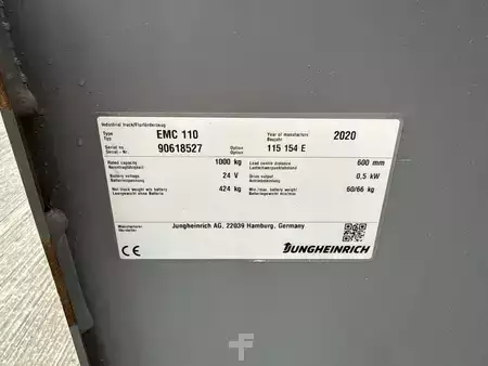 VZV s plošinou pro řidiče 2020  Jungheinrich EMC 110 115- 57 154E (10)