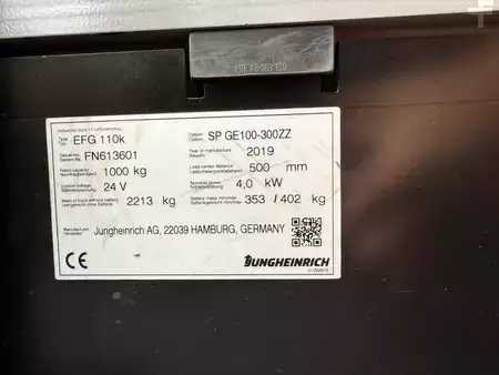 Eléctrico - 3 rodas 2019  Jungheinrich EFG 110k SP GE 100-300 ZZ (14)