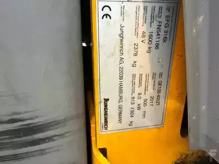 Eléctrico - 4 rodas 2017  Jungheinrich EFG 316k SP GE 100-400 ZT (5)