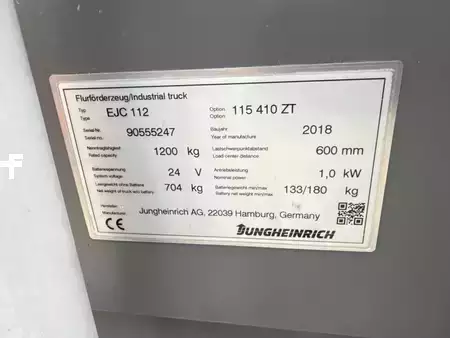 VZV s plošinou pro řidiče 2018  Jungheinrich EJC 115 115-57 410 ZT (3)
