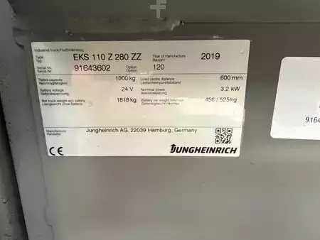 Commissionatori orizzontali 2019  Jungheinrich EKS 110 Z 120-280 ZZ (3)