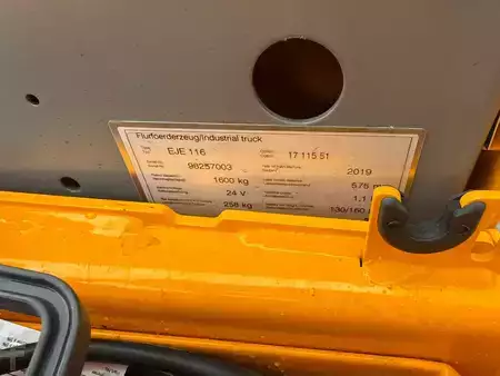 Електричні візки для піддонів 2019  Jungheinrich EJE 116 115-51 (9)