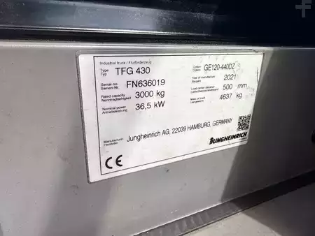 Gázüzemű targoncák 2021  Jungheinrich TFG 430 105-440 DZ (6)