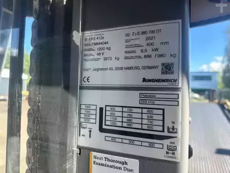 Horizontální vychystávací vozík 2021  Jungheinrich EKS 412s Z+S 80-700 DT (5)