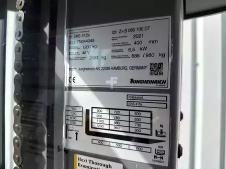 Horizontální vychystávací vozík 2021  Jungheinrich EKS 412s Z+S 80-700 DT (5)