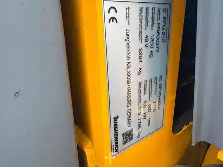 Elektryczne 3-kołowe 2019  Jungheinrich EFG 213 SP GE 100-440 DZ (8)