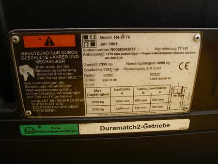 Gas gaffeltruck 2008  Hyster H4.0FT6 TRIPLEXMAST (4 VENTILE) (11)