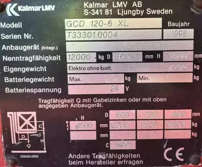 Gas gaffeltruck 1998  Kalmar 120-6XL-GCD with LPG Engine! (2)