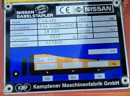 Gas gaffeltruck 2003  Nissan F04L45Q (6)