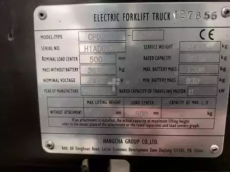 Elektro čtyřkolový VZV 2015  HC (Hangcha) CPD25-AC4 (13)