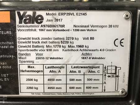 Electric - 4 wheels 2017  Yale ERP25VL (8)