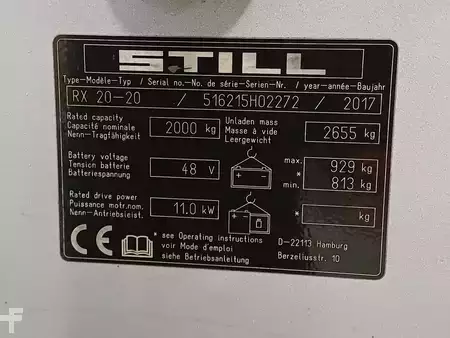 Elektro čtyřkolový VZV 2018  Still RX 20-20 (10)