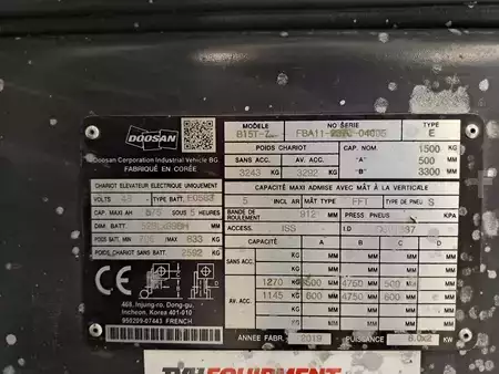 Elektro čtyřkolový VZV 2019  Doosan B15T-7 (7)