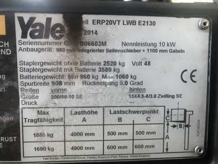 Sähkö - 4 pyör 2014  Yale ERP20VT (7)