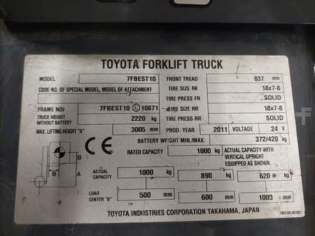 4-wiel elektrische heftrucks 2011  Toyota 7FBEST10 (14)
