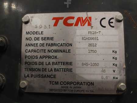 Carrelli elettrici 4 ruote 2012  TCM FB18-7 (2)