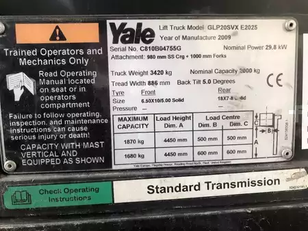 Gas truck 2009  Yale GLP20SVX (8)