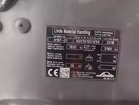 Carretilla elevadora GLP 2016  Linde H16T-01 (10)
