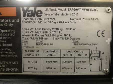 Chariots électriques à 4 roues 2015  Yale ERP20VT (7)