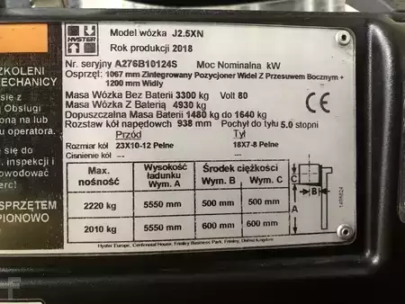 4-wiel elektrische heftrucks 2018  Hyster J2.5XN (7)