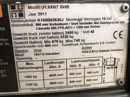 Elektro čtyřkolový VZV 2011  Hyster J1.6XNT (8)