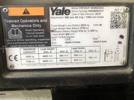 4-wiel elektrische heftrucks 2019  Yale ERP20VF (8)