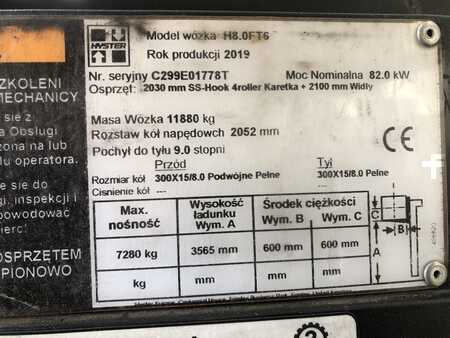Dieselstapler 2019  Hyster H8.0FT6 (7)