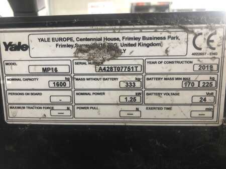 Transpalettes éléctriques 2019  Yale MP16 (7)