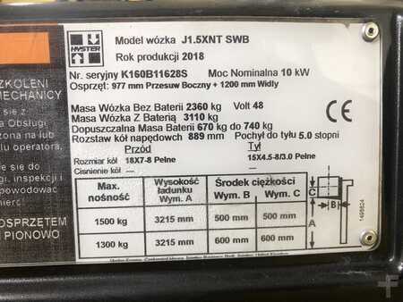 Elektryczne 4-kołowe 2018  Hyster J1.5XNT (8)