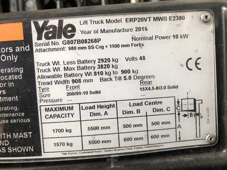4-wiel elektrische heftrucks 2016  Yale ERP20VT (10)