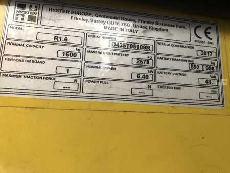 Retráctil 2017  Hyster R1.6 (8)