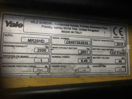 Skyvemast 2018  Yale MR20HD (8)