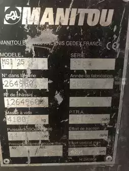 Terénní vysokozdvižný vozík 2009  Manitou MSI25 TURBO S2 E3 (7)