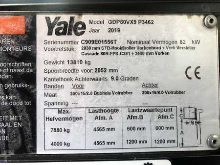 Diesel gaffeltruck 2019  Yale GDP80VX9 (7)