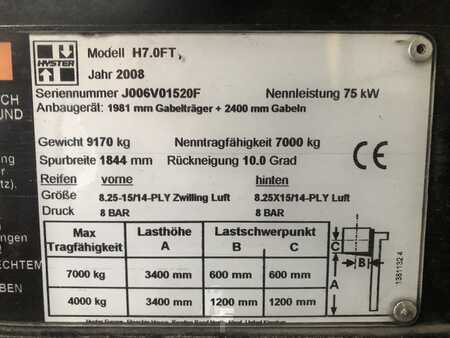 Treibgasstapler 2008  Hyster H7.0FT (7)