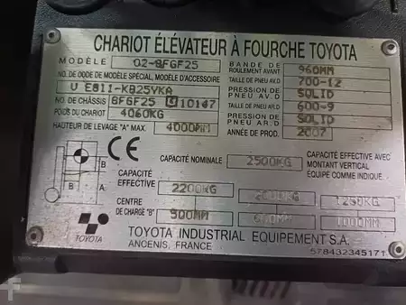 Gas gaffeltruck 2007  Toyota 02-8FGF25 (9)