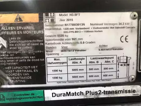 Chariots élévateurs diesel 2015  Hyster H3.5FT (8)