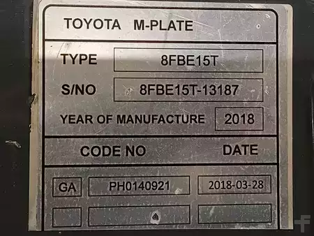 Electric - 4 wheels 2018  Toyota 8FBE15T (12)