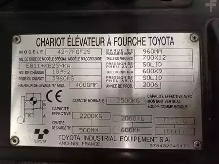 LPG Forklifts 2006  Toyota 42-7FGF25 (9)