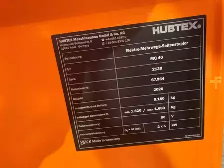 Seitenstapler 2020  HUBTEX MQ 40 (Serie 2130) (6)