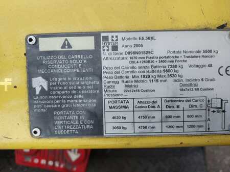 Carrelli elettrici 4 ruote 2005  Hyster E5.50XL (7)