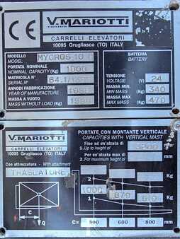 3-wiel elektrische heftrucks 1998  Mariotti mycros10c (4)