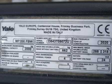 Elektromos emelőkocsik 2020  Yale MP20X (5)