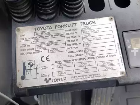 Diesel truck 2017  Toyota 40-8FD45N (10)
