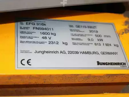 Elektro 4 Rad 2019  Jungheinrich EFG 316k  GE115-330ZT (5)