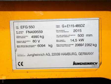 4-wiel elektrische heftrucks 2015  Jungheinrich EFG 550  G+E115-485 DZ (5)